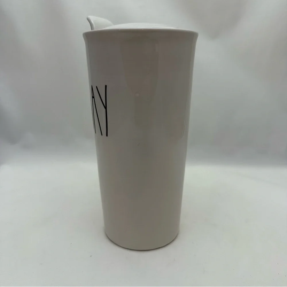 ☕ Rae Dunn WEEKDAY Travel Mug with Lid Ceramic Cup
